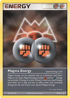 Uncommon Pokémon card Magma Energy 87/95 from Ex Team Magma vs Team Aqua expansion