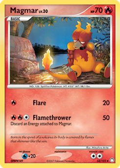 Magmar 54/123 Pokémon card from Mysterious Treasures for sale at best price
