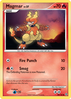 Magmar 93/132 Pokémon card from Secret Wonders for sale at best price
