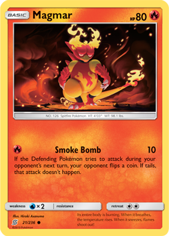 Magmar 21/236 Pokémon card from Unified Minds for sale at best price