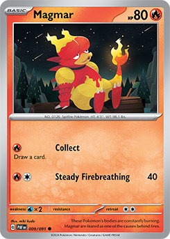 Magmar 9/91 Pokémon card from Paldean fates for sale at best price