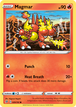Magmar 29/192 Pokémon card from Rebel Clash for sale at best price