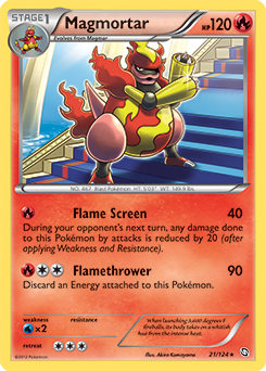 Magmortar 21/124 Pokémon card from Dragons Exalted for sale at best price