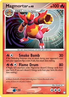 Magmortar 12/123 Pokémon card from Mysterious Treasures for sale at best price