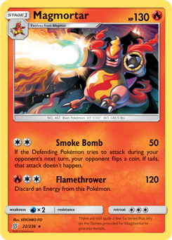 Magmortar 22/236 Pokémon card from Unified Minds for sale at best price