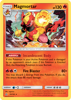 Magmortar 19/156 Pokémon card from Untra Prism for sale at best price