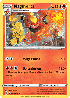 Magmortar 020/172 Pokémon card from Brilliant Stars for sale at best price