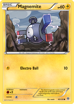 Magnemite 43/135 Pokémon card from Plasma Storm for sale at best price