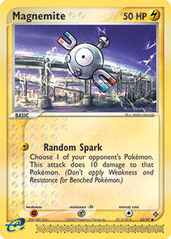 Carte Pokémon Commune Magneti 62/97 de la série Ex Dragon