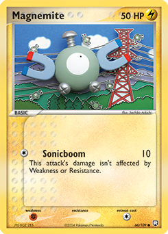 Carte Pokémon Commune Magnemite 66/109 de la série Ex Team Rocket Returns