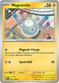 Magnemite 065/193 Pokémon card from Paldea Evolved for sale at best price
