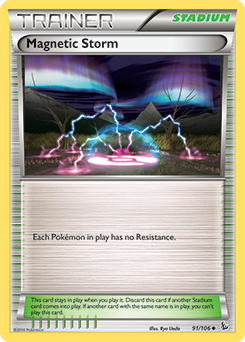 Uncommon Pokémon card Magnetic Storm 91/106 from Flashfire expansion