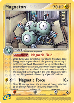Carte Pokémon Rare Magneton 17/97 de la série Ex Dragon