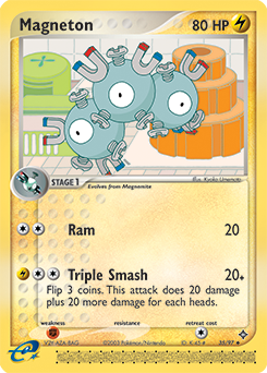Carte Pokémon Peu commune Magneton 35/97 de la série Ex Dragon