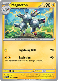 Common Pokémon card Magneton 064/198 from Scarlet & Violet expansion