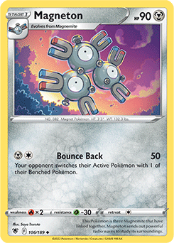 Uncommon Pokémon card Magneton 106/189 from Astral Radiance expansion