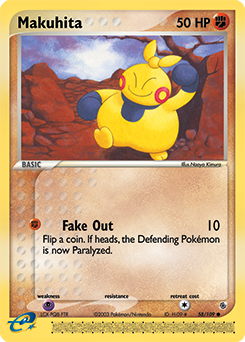 Makuhita 58/109 Pokémon card from Ex Ruby & Sapphire for sale at best price