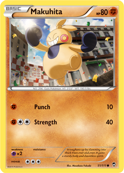 Makuhita 51/111 Pokémon card from Furious Fists for sale at best price