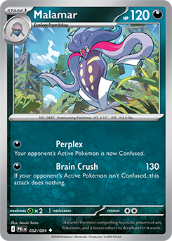 Uncommon Pokémon card Malamar 52/84 from Pitch Black expansion