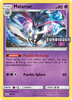 Promo Pokémon card Malamar SM117 from Sun and Moon Promos expansion