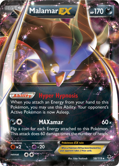 Malamar EX 58/119 Pokémon card from Phantom Forces for sale at best price
