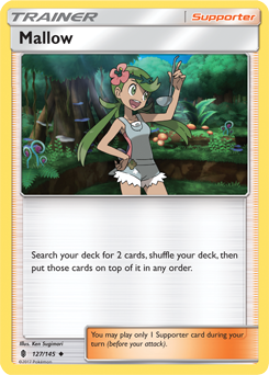 Uncommon Pokémon card Mallow 127/145 from Guardians Rising expansion