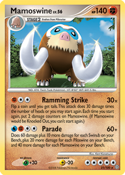 Mamoswine 21/100 Pokémon card from Stormfront for sale at best price