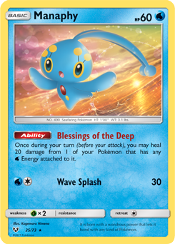 Manaphy 25/73 Pokémon card from Shining Legends for sale at best price