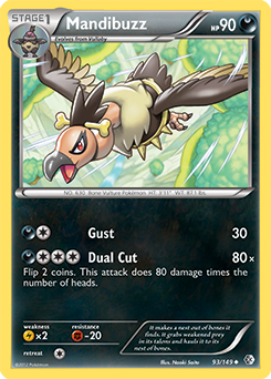 Mandibuzz 93/149 Pokémon card from Boundaries Crossed for sale at best price