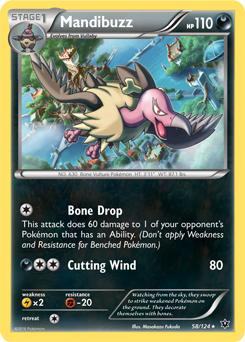 Mandibuzz 58/124 Pokémon card from Fates Collide for sale at best price