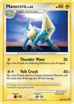 Manectric 40/100 Pokémon card from Majestic Dawn for sale at best price