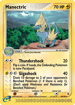 Manectric 39/109 Pokémon card from Ex Ruby & Sapphire for sale at best price