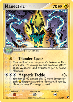 Manectric 38/107 Pokémon card from Ex Deoxys for sale at best price