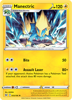 Manectric 055/196 Pokémon card from Lost Origin for sale at best price