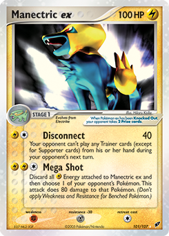 Carte Pokémon Elecsprint ex 101/107 de la série Ex Deoxys en vente au meilleur prix