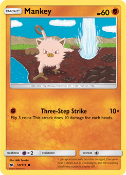 Mankey 50/111 Pokémon card from Crimson Invasion for sale at best price