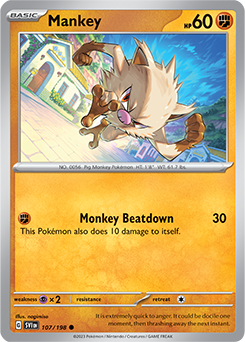 Mankey 107/198 Pokémon card from Scarlet & Violet for sale at best price