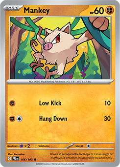 Mankey 106/193 Pokémon card from Paldea Evolved for sale at best price