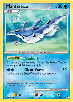 Mantine 29/123 Pokémon card from Mysterious Treasures for sale at best price