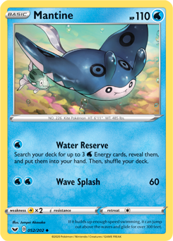 Mantine 52/202 Pokémon card from Sword & Shield for sale at best price