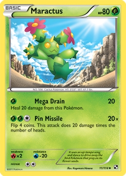 Maractus 11/114 Pokémon card from Black & White for sale at best price