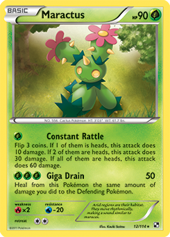 Maractus 12/114 Pokémon card from Black & White for sale at best price