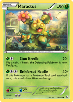 Uncommon Pokémon card Maractus 16/124 from Dragons Exalted expansion