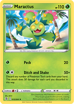 Rare Pokémon card Maractus 12/264 from Fusion Strike expansion
