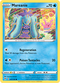 Common Pokémon card Mareanie 51/189 from Darkness Ablaze expansion