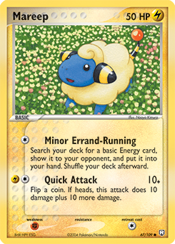 Carte Pokémon Commune Mareep 67/109 de la série Ex Team Rocket Returns