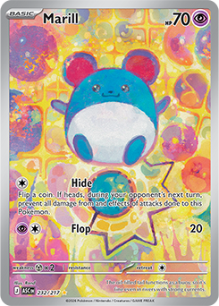 Illustration rare Pokémon card Marill 232/217 from Ascended Heroes expansion