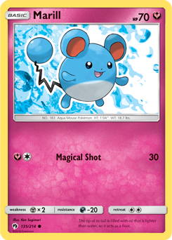 Marill 135/214 Pokémon card from Lost Thunder for sale at best price