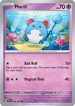 Marill 64/162 Pokémon card from Temporal Forces for sale at best price