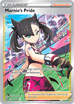 Full Art Trainer Pokémon card Marnie's Pride 171/172 from Brilliant Stars expansion